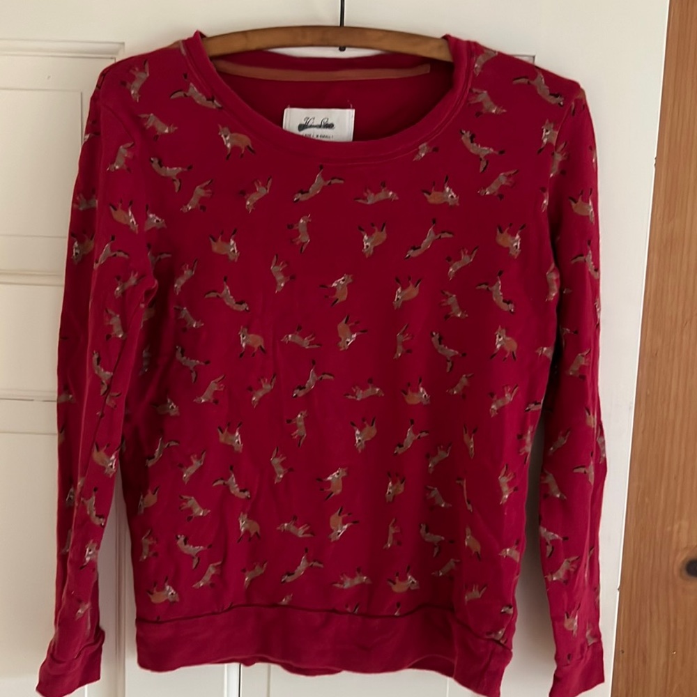 Adorable fox print sweatshirt from J Crew